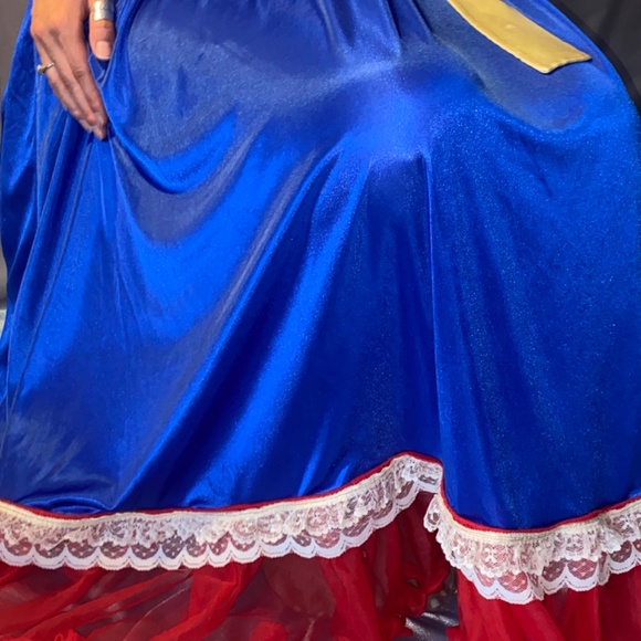 Vtg Silky Snow White Sissy Ruffled LACE SWEEP NIGHTGOWN OSFM - Picture 10 of 16